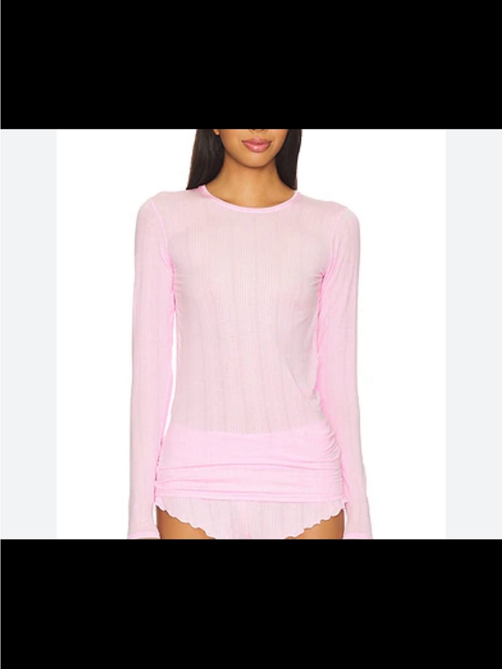 Negative whipped long sleeve in babe, small